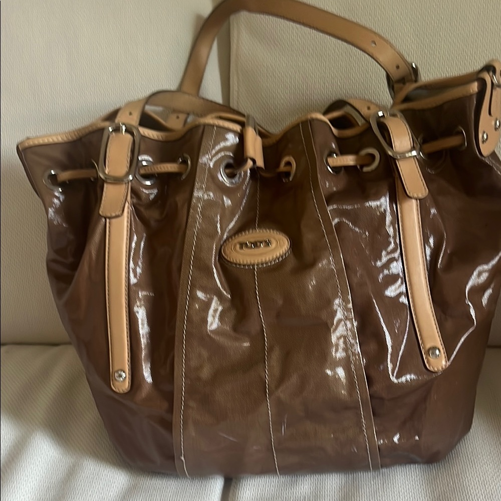 Tod's G Bag Sacca coated canvas brown/ tan